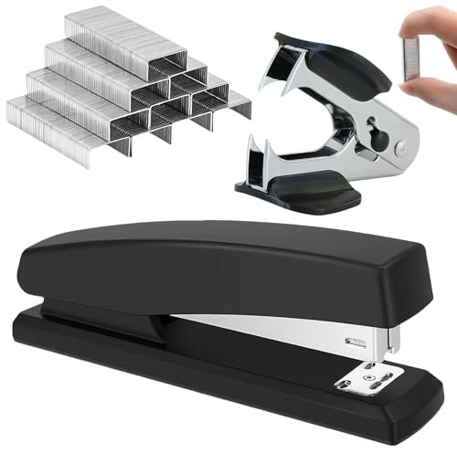 1 Stück Tacker, Heftgerät Mit 1000 Heftklammern Und 1 Stück Entklammerer Heftklammerentferner, Für Schule Heim Schreibtisch Zubehör Bürobedarf