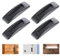 Yuomeaz 4 Pcs Adhesive Handle, Black Self Stick Instant Drawer Handle, Plastic Cabinet Knobs, Stick on No Drill Drawer Pulls for Sliding Doors Closet Window