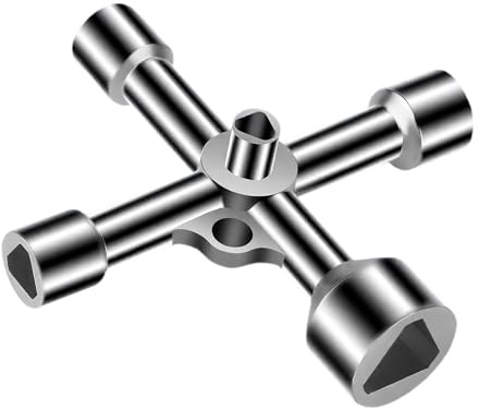 DmDoyy Dreikantschlüssel, Universeller Schaltschrankschlüssel, 5 Size Innenmaß 7 Mm/10 Mm/12 Mm/13 Mm/18 Mm Dreieck Schlüssel Fur Elektrokasten Gas Wasser Stromzähler Box Schrank,Schlüssel Dreikant
