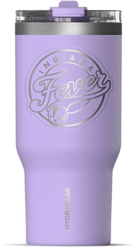 Hydrapeak x WNBA Officially Licensed Indiana Fever 25 oz Tumbler with Sip and Straw Lid, Cup Holder Friendly, Leakproof Insulated Tumbler