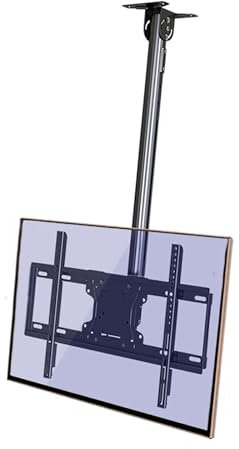 Support de plafond réglable pour TV LCD de 32 à 65 pouces et moniteurs pivotants et inclinables, hauteur réglable, support robuste pour la maison et le bureau.