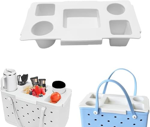 Top Cup Phone Holder Tray Storage Lid for Stanley Compatible with Bogg Bag XL Cover, Cup Organizer Holder Waterproof Silicone Multifunctional Storage Box for Outdoor Beath Camping Travel