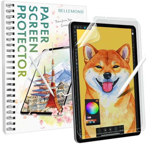 BELLEMOND | Protector de Pantalla Tipo Papel Kent para iPad Air 10,9” (5ª/4ª Gen, 2022/2020) | Película PET Suave para Dibujar y Tomar Notas | Hecho en Japón | 2 Unidades