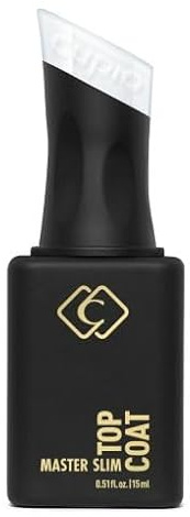 Top Coat Cupio Master Slim 15 ml – professioneller No-Wipe Versiegelungs-Topcoat mit ultradünner Textur, langanhaltendem Hochglanz, ideal für Slim Nails, filigrane Designs & Studioqualität