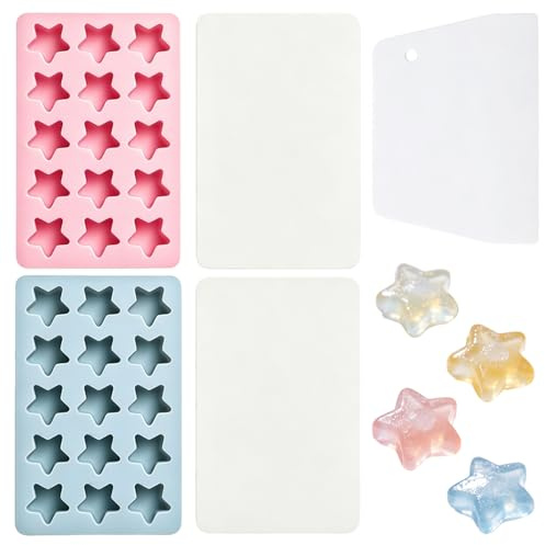 PPAAtrigeminal Star Ice Cube Tray & Mini Ice Cube Trays 2 Pack w/Scraper