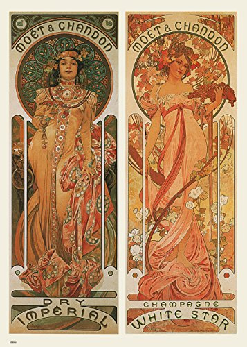 Alphonse Mucha Moet Art Nouveau 70 x 50 cm Kunstdruck