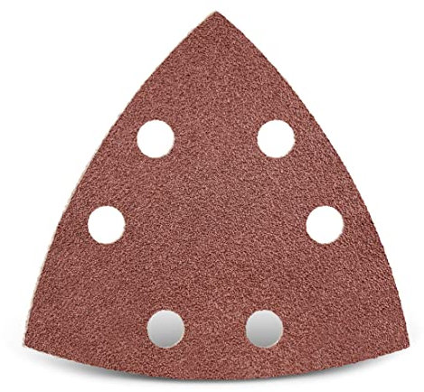 MENZER Red Carte abrasive velcrate, 93 mm, 6 fori, p. Levigatrici a delta, Corindone normale (50 Pz.) G60