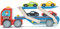 Le Toy Van - Wooden Race Car Transporter Toy Set - Includes 4 Wooden Toy Cars | Vehicle Kids Role Play Toys - Suitable for 3 Year Old +
