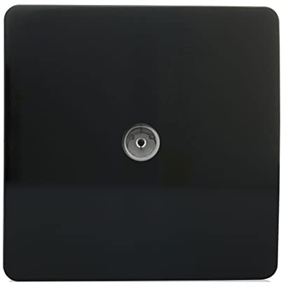 Trendi Artistic Modern Glossy TV Socket Black ART-TVSBK