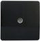 Trendi Artistic Modern Glossy TV Socket Black ART-TVSBK