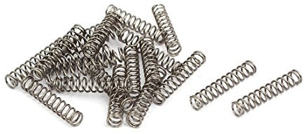 sourcing map Ressort de Compression 0.5mmx4mmx20mm 304 Acier Inoxydable Argenté 20pcs