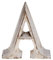 kadoh Holzbuchstabe A (8 cm) zum Aufstellen Handgemachte Dekobuchstaben aus Holz im Vintage-Look (Creme-Weiß Vintage)