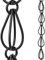 Monarch Rain Chains 17055 Aluminium-Tropfen-Regenkette, 2,5 m Länge, Ersatz-Fallrohr für Dachrinnen, schwarz pulverbeschichtet