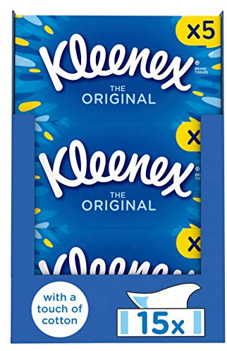 Kleenex Original Facial Tissues, Tissues Box Multipack, 15 Standard Boxes