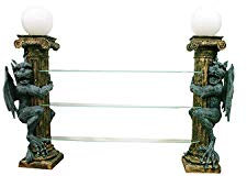 JV Moebel Design Vitrine Regal Glas Säule Vitrinen Regale Dekofiguren Schrank Lampe1835