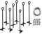 AshmanOnline Lot de 8 piquets d'ancrage au sol avec 30 m de fil galvanisé avec pinces Idéal pour sécuriser les animaux, tentes, auvents, abris de jardin, abris de voiture, balançoires