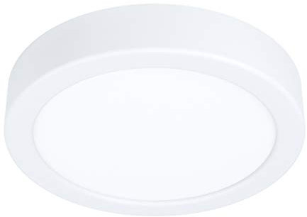 EGLO LED Deckenleuchte Fueva 5, Ø 16 cm, 1 flammige Aufbauleuchte aus Stahl und einer Kunststoff Leuchtfläche, Deckenlampe in Weiß, LED Aufbaulampe warmweiß