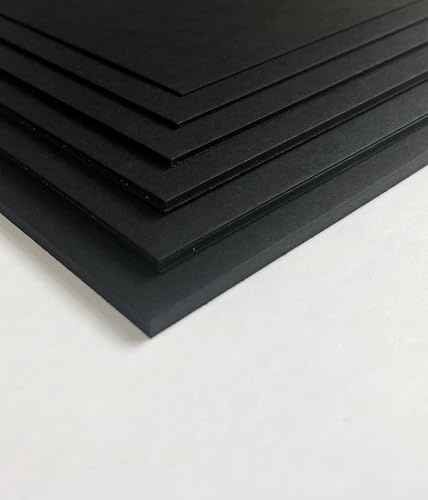 BRAMANTE Vollpappe tiefschwarz I 70 x 100 cm I 10 Stück (2,0 mm)