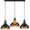LEDSone Modern 3 Light Pendant Ceiling Lamp Adjustable Height Metal Shades 50cm Bar Nordic Style Hanging Fixture for Dining Room, Kitchen Island, Living Room, Bedroom