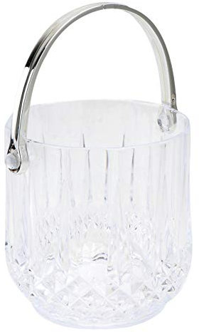 Acrylic Crystal Glass Ice Bucket with Handles Wine Cooler Bucket for Weddings Events Parties Bar Supplies
