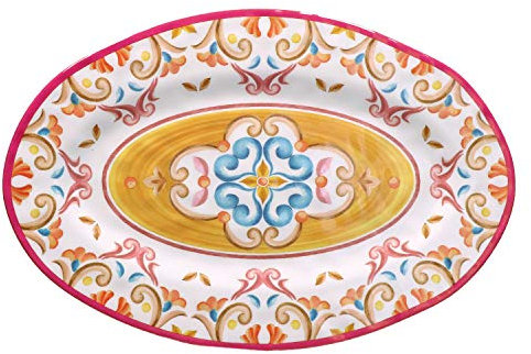 Thun Rose & Tulipani - Vassoio Ovale Borgo