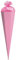 Schultüte - Rohling - rosa Größenwahl 35 cm bis 100 cm mit Holzspitze - Zuckertüte ALLE Größen - Roth - zum Basteln, Bemalen und Bekleben Bastelschultüt