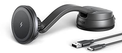 Anker 613 Magnetisches Kabelloses Ladegerät (MagGo), Autoladegerät, 150cm USB-C auf USB-A Kabel, Ladestation kompatibel mit iPhone 13, 12/12 Pro / 12 Pro Max / 12 Mini