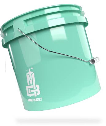 Magic Bucket | Wascheimer für Auto Handwäsche Mint | 3,5 US GALLONEN ca. 13 Liter | kompatibel mit Grit Guard, Detail Guardz Dirt Lock, Chemical Guys Dirt Trap, Gamma Lids
