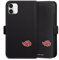 Klapphülle kompatibel mit Apple iPhone 11 Handyhülle aus Kunst Leder schwarz Flip Case Akatsuki Naruto Shippuden Offizielles Lizenzprodukt