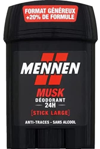 Mennen Musk Deodorant für Herren, 24 Stunden, breiter Stick, ohne Alkohol, Anti-Fingerabdruck, (6er Pack)
