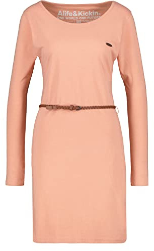 ALIFE and Kickin EllinAK A Longsleeve Dress – Damen Jerseykleid Kurz – Bequem & Lässig für Alltag & Freizeit – Leichtes Sommerkleid für warme Tage