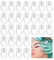 SJBAUTYO 100 PCS Colle Bagues pour Cils Extensions, Support de Colle de Cils Glue Anneaux Tatouage D'encre Anneaux Jetables