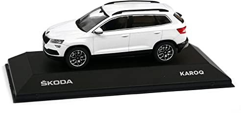 Skoda 5A7099300S9R Karoq Modellauto 1:43 Miniatur Modell, weiß