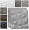 Eurodeco 3D Wandpaneele - 3D Wandverkleidung Paneele - Dekoren Deckenpaneele - Wanddeko Platten - Wandtattoos aus Polystyrol XPS Styropor - 50 x 50 cm, 3 mm Stärke, Diamant Grau, 32 Stück (8m²)