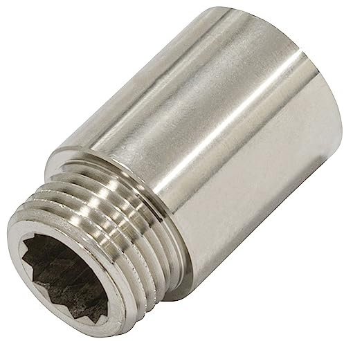 AERZETIX - C68445 - Rallonge raccord de jonction droit à visser - filetage mâle/femelle 1/2 - longueur 30mm - en métal