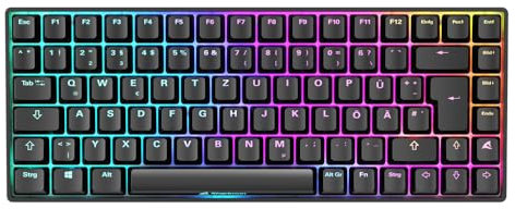 Sharkoon Skiller SGK50 S3 Schwarz, RGB Gaming Keyboard, Gateron Brown, 75% Layout