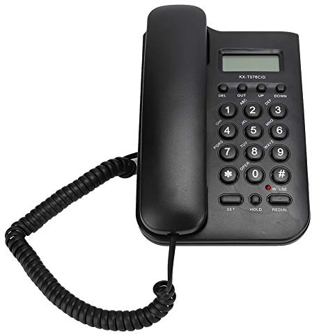 Telefone, Festnetz-Schnurgebundene Telefone House P, Festnetz-Telefone Kx T076, Kabelgebundenes Englisches Festnetz-Home-Office-Telefon (UK-Telefonleitung Mit (Black)