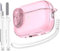 MHYALUDO Kompatibel mit Airpods Pro 2/1 Generation Hülle mit sicherem Schloss, Kompatibel mit Airpods Pro Hülle 2 Generation USB C Ladeanschluss, Weiche Hülle mit Lanyard Reinigungsstift, Rosa