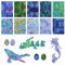 Dechoga 10PCS Rainbow Heat Transfer Vinyl, HTV Vinyl Sticker, 30.5 X 20cm Colorful Patterned Iron onTransfer Paper for T-Shirts, Bags, Cup, Pillows and Hats