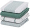 Olivia Rocco 4 Pack Tea Towel Kitchen Tea Towels Cotton Absorbent Long Lasting Catering Bar Dish Towel Cloth, Green