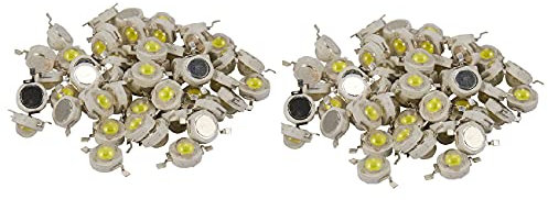 Niniang 100 Stück 1 W Diode High Power Kaltweiß LED Perlen 1 Watt Lampe Chip 3 V-3,4 V
