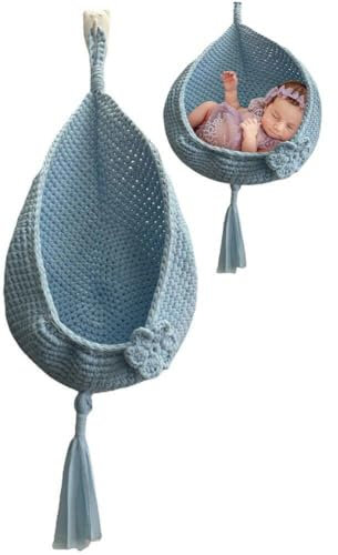 Luxylei Neugeborenen-hängematte, Fotografie-Requisite, Baumwollseil, Gewebte Hängematte, Posierungshilfen, Korb, Baby-fotoshooting-Requisite Für Babys Im Alter Von 0–3 Monaten
