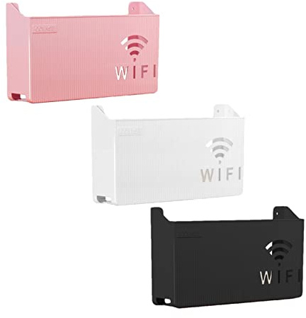 Router Wall Mount Shelf | Wifi Router Storage Box | Router Wall Mount Box | Multi-Function Router Storage Rack With Bottom C-ooling Bottom C-ooling Wifi Boxes N- Punching ABS Wireless Router Rack