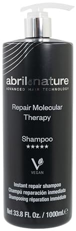 abril et nature - Professionelles Shampoo Molecular Therapy - Für extrem geschädigtes, überbearbeitetes oder alterndes Haar - Rekonstruiert und Repariert - Gesundes und starkes Haar - 1000 ml