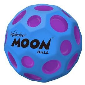 Sunflex® x Waboba® Moon Ball Martian Blau | Springball | Springender Gummiball | Spielball | Ballkrater Erzeugen knallendes Geräusch | Leicht Greifbar | Flummies für Kinder | Bouncing Ball