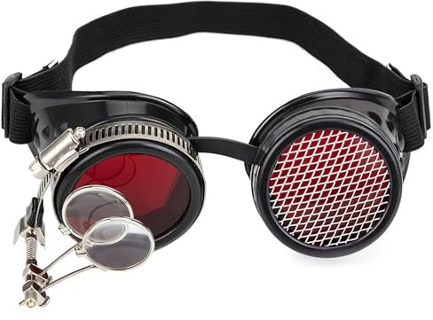 Diarypiece Goggles Gothic Cosplay Sonnenbrille Runde Brille Kleid Kostüme Brille Brille Cosplay Brille Brille Verstellbar
