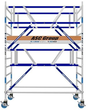 ASC Rollgerüst 135 AGS, Arbeitshöhe 4,3 m 2.50 m Carbon - Leitergerüst - fahrbares Gerüst - Alu Gerüst fahrbar - Gerüst Alu