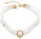 Crrynuo Damen Vintage Mehrreihige Perlenkette, Simulierten Perle Halskette Multi Schichte Elegante 3 reihig weiß Verstellbaren Größen Schmuck Art Deco Zubehör für Frauen Mädchen
