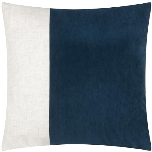 Yard Morden Soft-Washed Velvet Cushion Cover (Indigo, 50 x 50 cm) | Soft-washed velvet with a relaxed finish and understated contemporary style