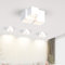 ZMH Aufbaustrahler GU10 Aufbauspot Weiß: 23×24cm Deckenleuchte Aufputz eckig klein Deckenlampe Flur Deckenspots 3 flammig Modern Strahler Aufbauleuchte für Küche Wohnzimmer - Ohne Leuchtmittel